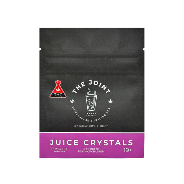 Juice Crystals 100mg THC drink mix edible in crystalline powder form for infused beverages