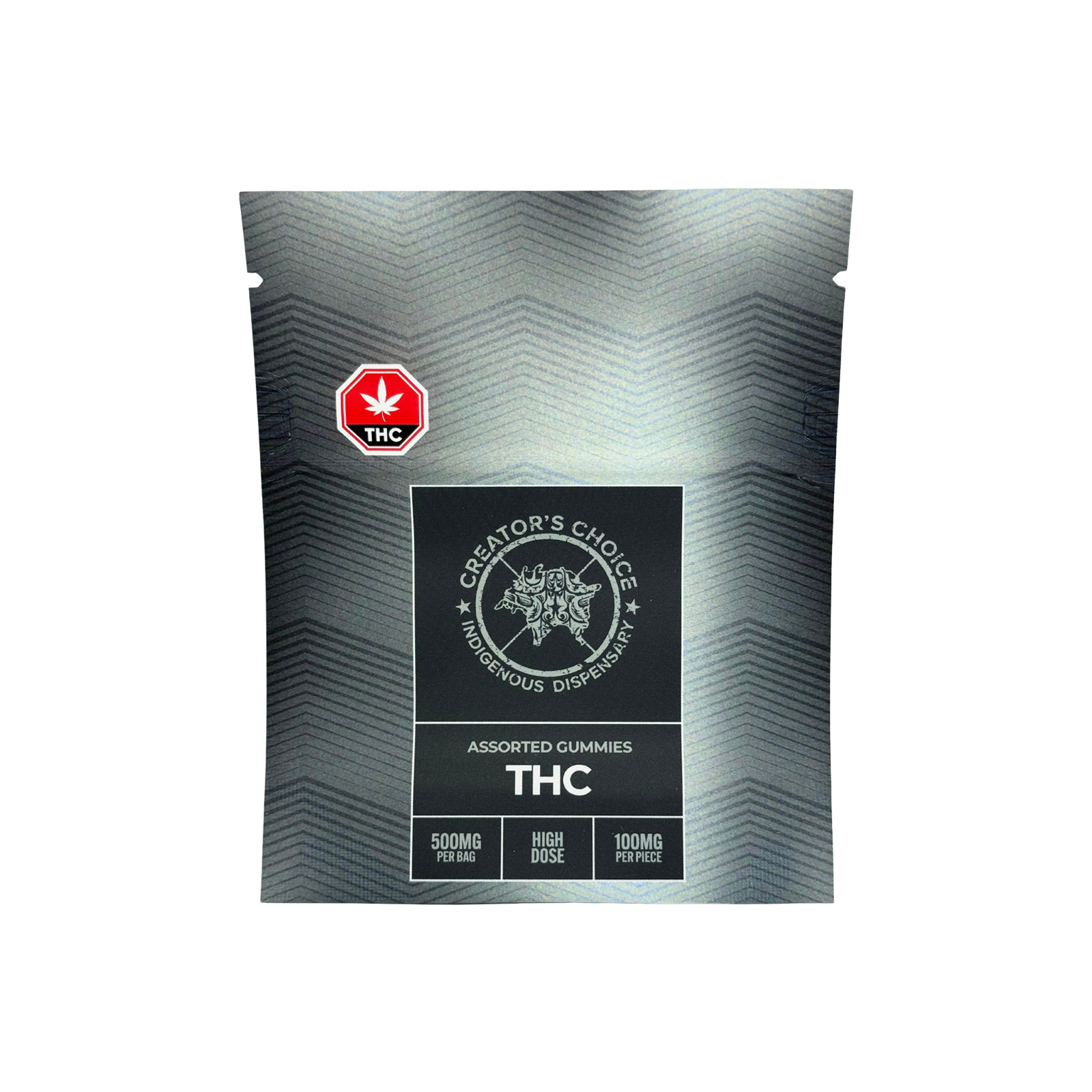 Green Monkey 500mg THC assorted fruit gummies package