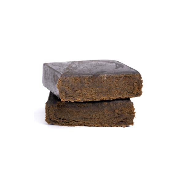 Backwoods Hash cannabis concentrate dark brown compressed block with rustic woodland-inspired packaging