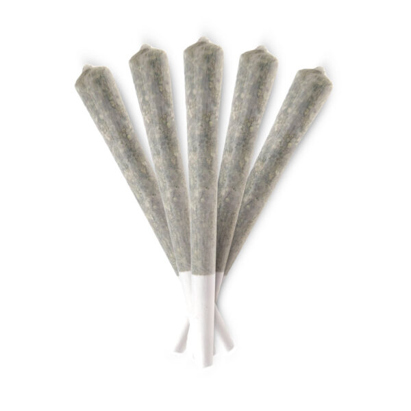5 pack of 1g sativa prerolls cannabis joints bundled together