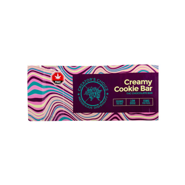 Creators Choice Creamy Cookie Chocolate Bar edible 150mg THC cannabis-infused chocolate treat