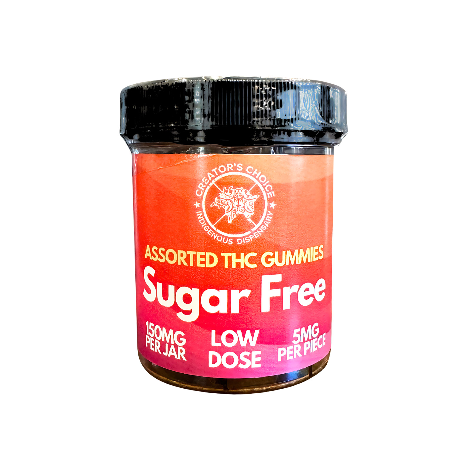 Sugar-free assorted THC gummies package